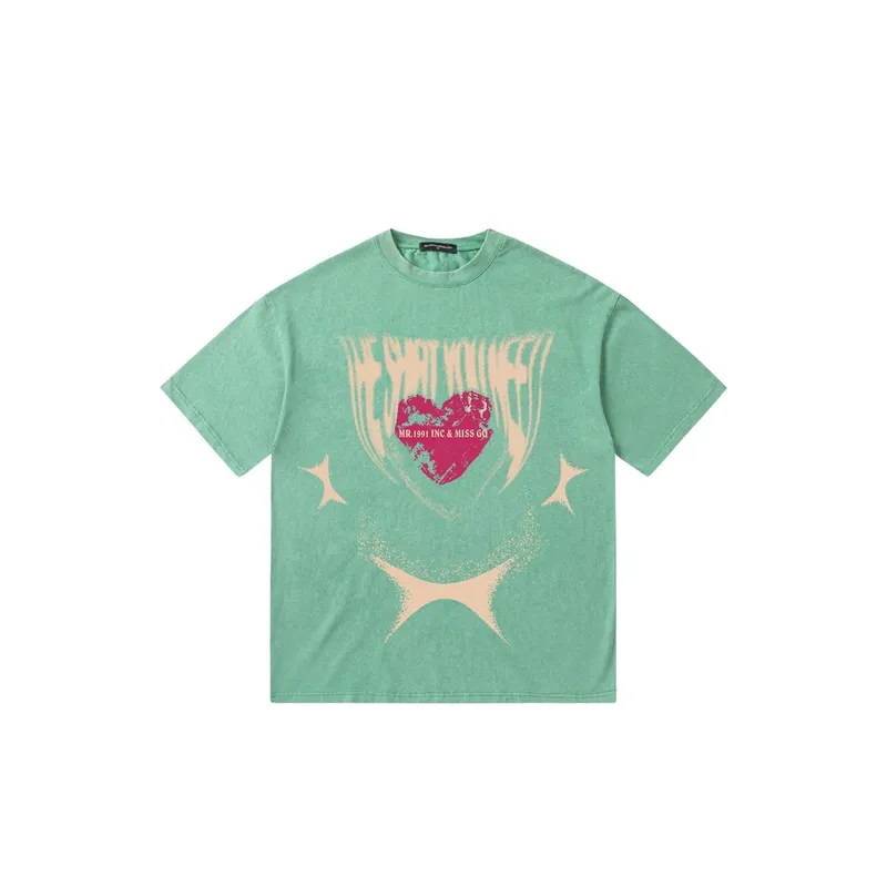 Design Letters Graffiti Short Sleeve T shirt-10
