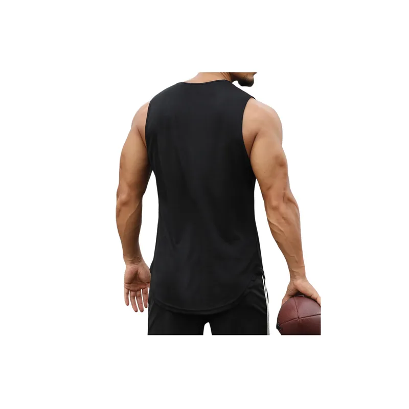 Sporty Loose Blended Synthetic Fabrics Vest-2