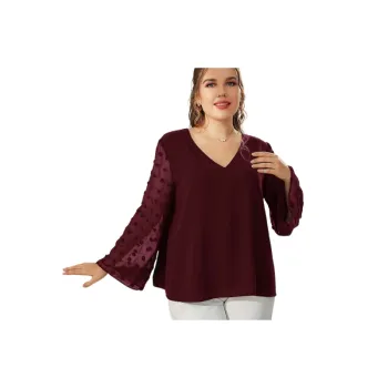 Fashionable Plain Chiffon T Shirt Women