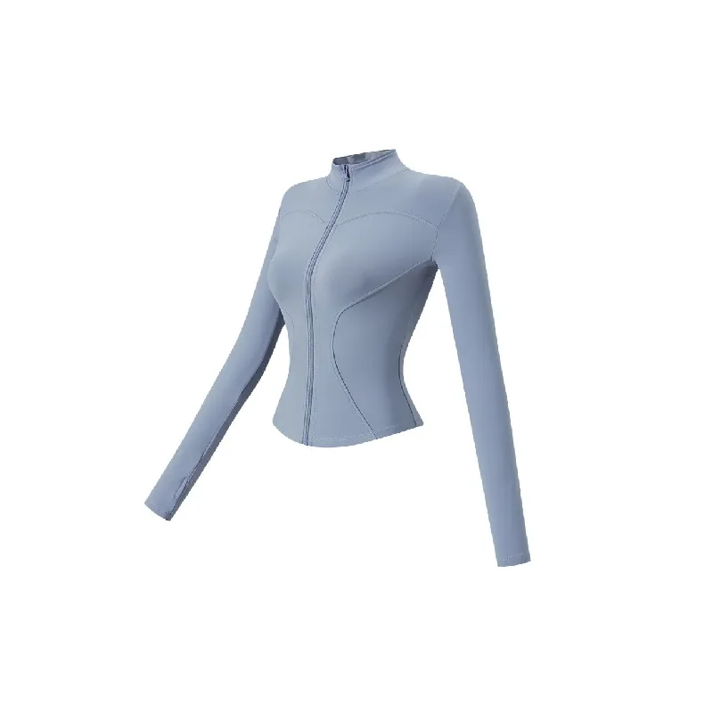 Sporty Plain Blended Synthetic Fabrics Fitness Clothing Women-3