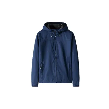 Simple Sporty Blended Synthetic Fabrics Outdoor Jacket