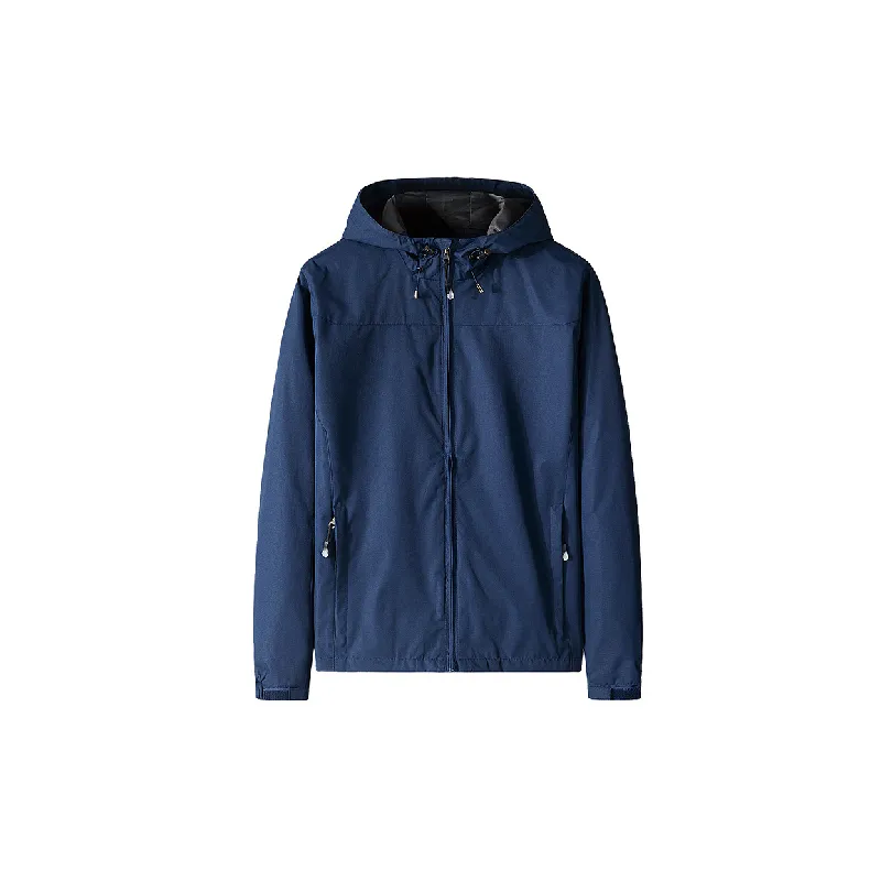 Simple Sporty Blended Synthetic Fabrics Outdoor Jacket-8