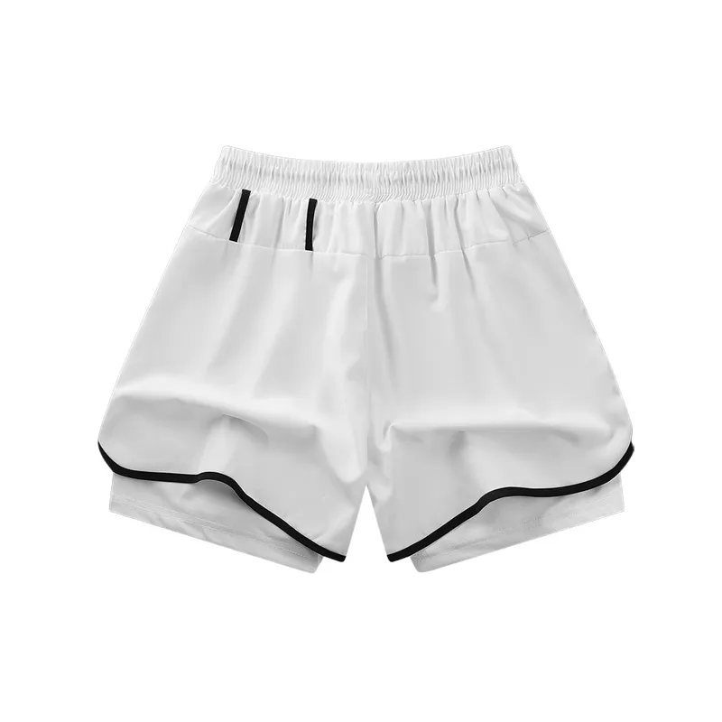 Sporty Plain Acrylic Fibres Sports Shorts-5