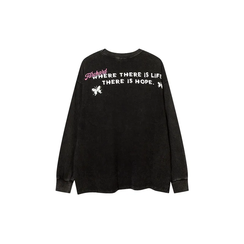 Retro Distress 100% Cotton Sweatshirt-1