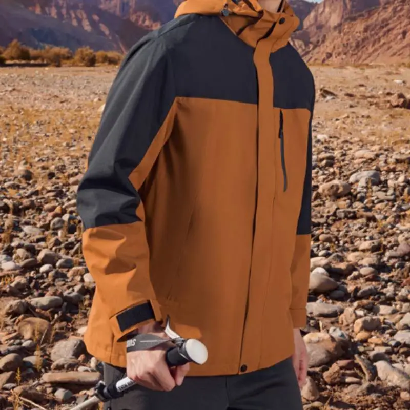 Contrast Color Breathable Polyester Outdoor Jacket Unisex-6