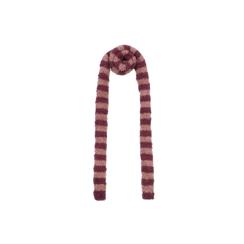Striped Simple Knit Scarf-2