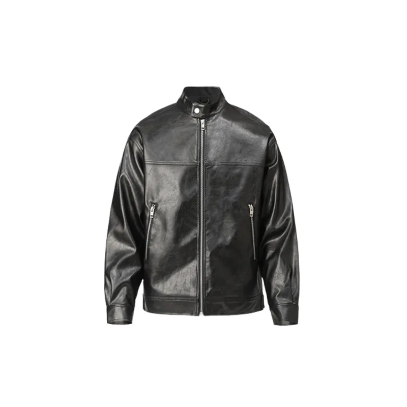 Cool Loose PU Leather Jacket-6
