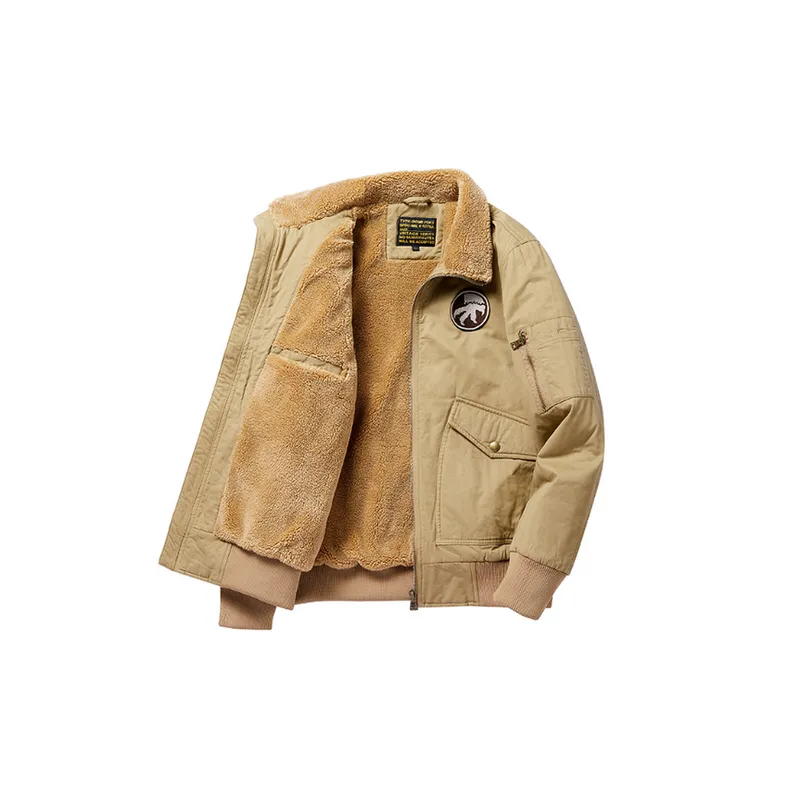 Retro Tooling Thickened Cotton Coat-4