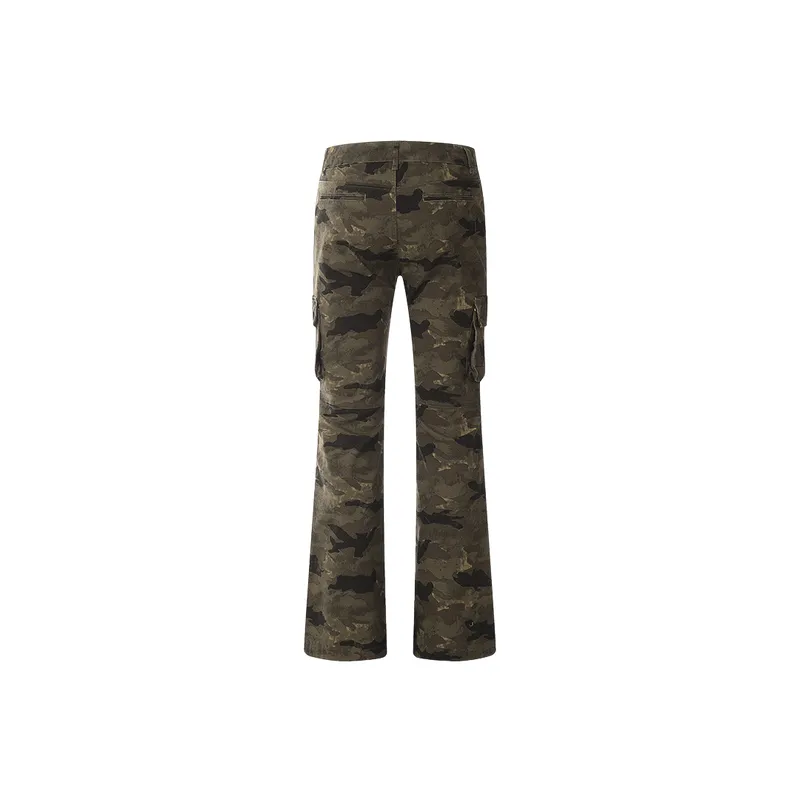 Retro Casual Denim Cargo Pants-1
