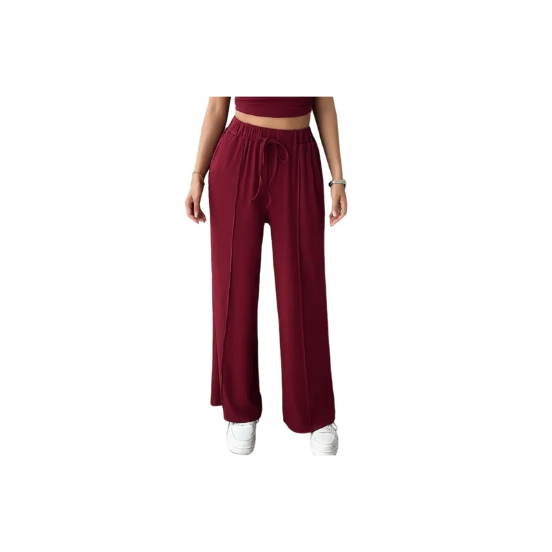 Street Plain Rayon Casual Pants Women-4