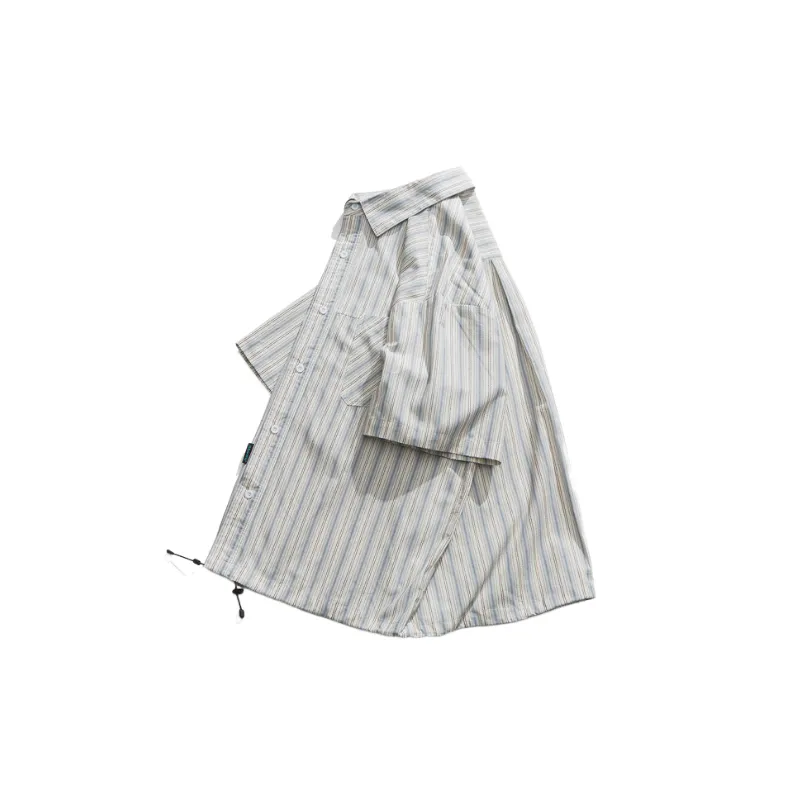Fashionable Striped Cotton Shirt-1