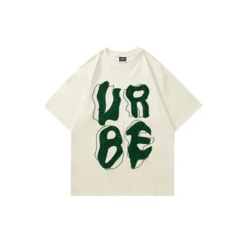 Retro Plush Flocking T Shirt