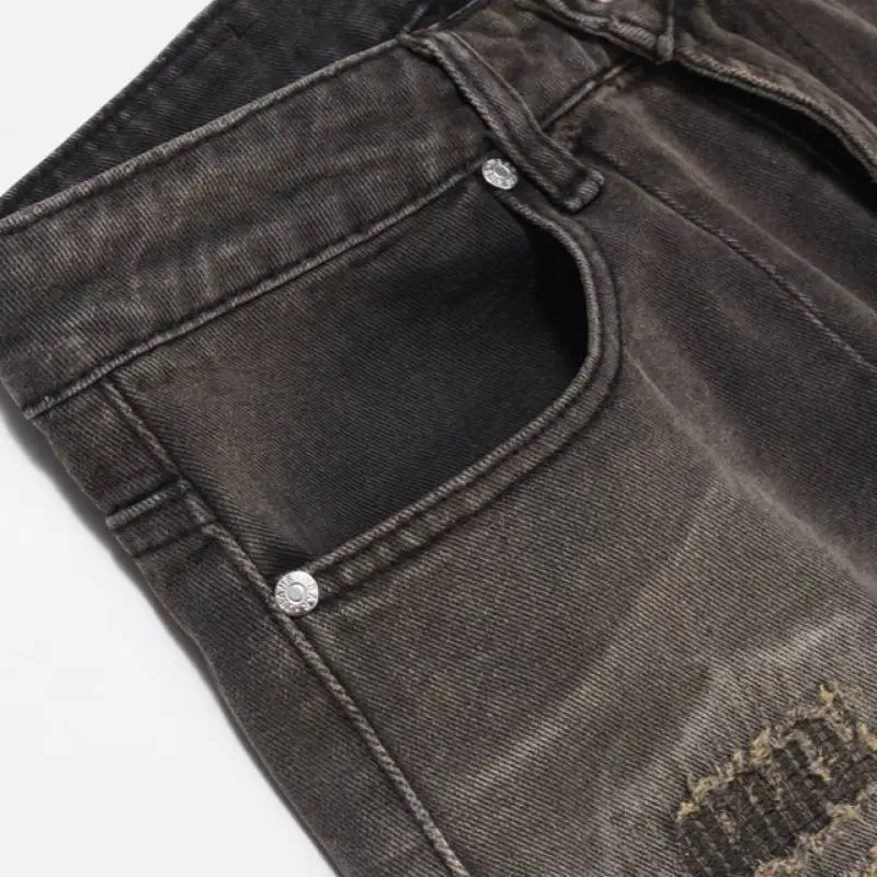 Retro Distress Denim Shorts-2