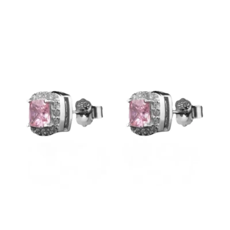 S925 Sterling Silver Hip hop Stud Earrings-0