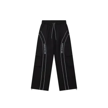 Thin Casual Pants Loose Lazy Drawstring Workwear Wide Leg Pants