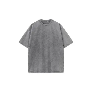 Retro Plain Combed Cotton T Shirt Unisex