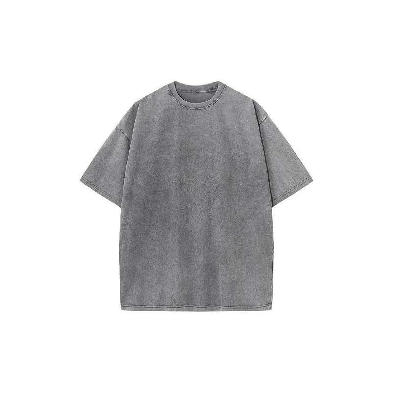 Retro Plain Combed Cotton T Shirt Unisex-9