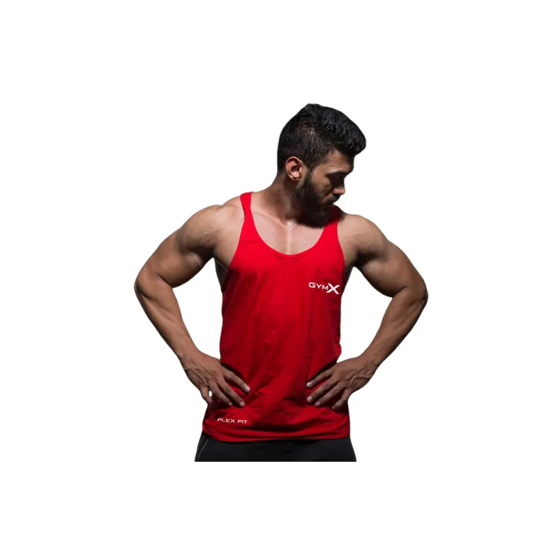 Sporty Plain Cotton Blended Fabric Vest-0