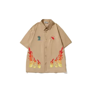 Trendy Loose Flame Shirt