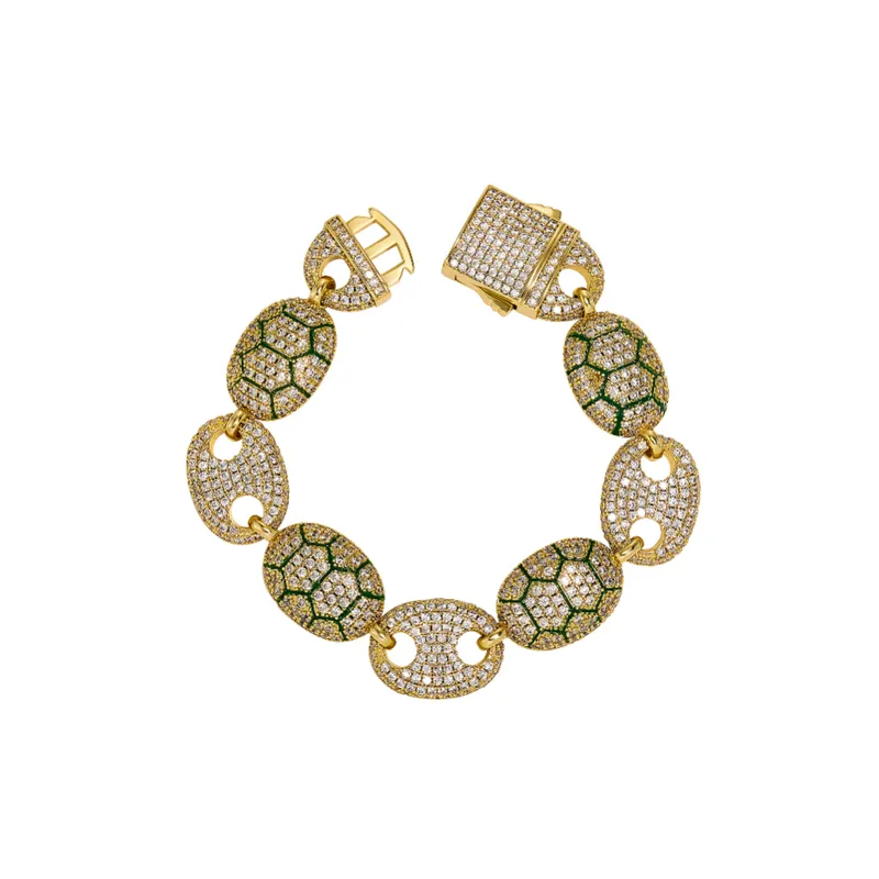 Coffee Bean Shaped Zircon Bracelet-2