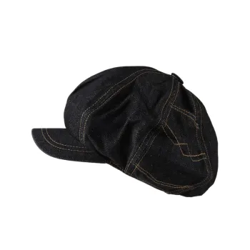 Retro Washed Denim Beret