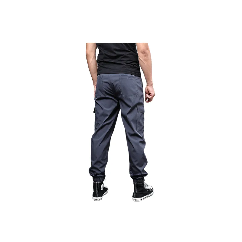 Simple Loose Polyester Casual Pants-5