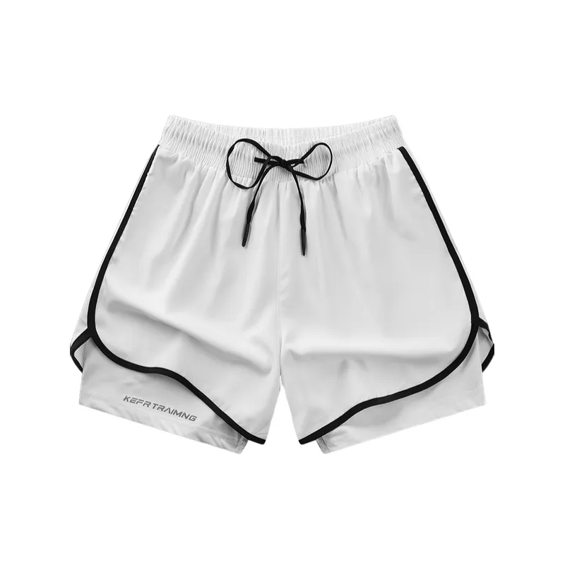 Sporty Plain Acrylic Fibres Sports Shorts-4