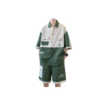 Casual Short Sleeved Shirt And Shorts Set