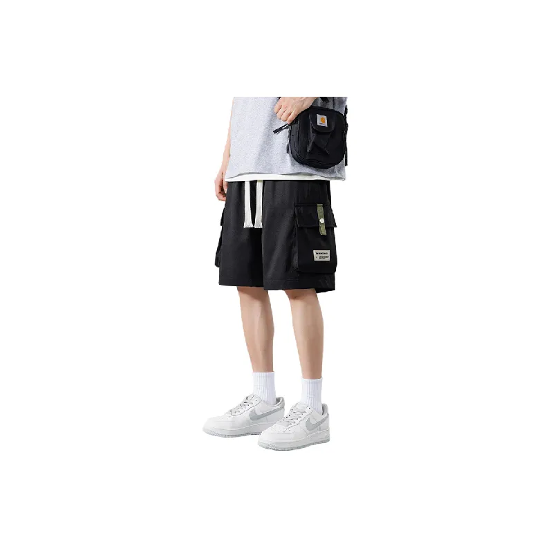 Casual Loose Polyester Cargo Shorts-1