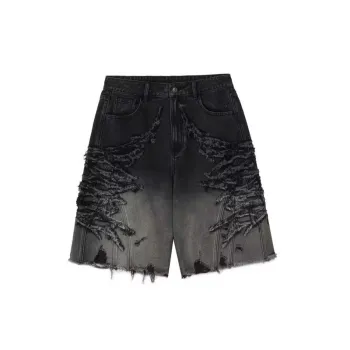 Trendy Distressed Ripped Denim Shorts