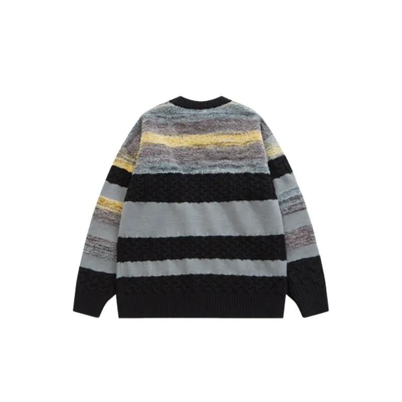 Soft Waxy Stitching Bear Knitted Sweater-1