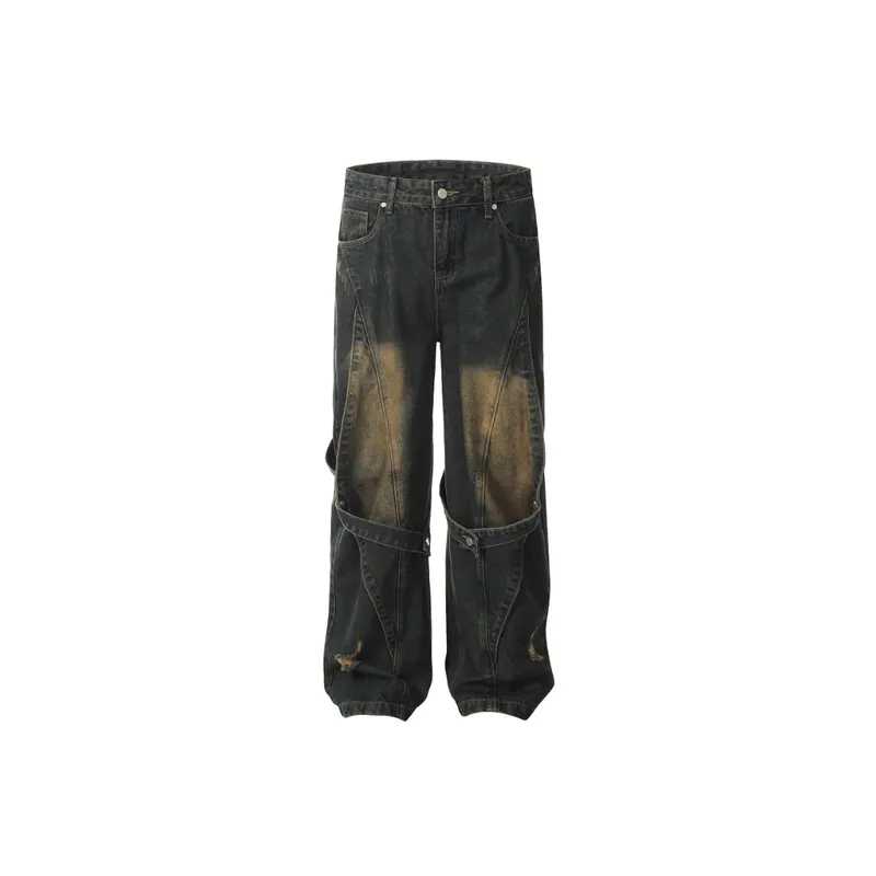 Retro Heavy Industry Washed Jeans-0