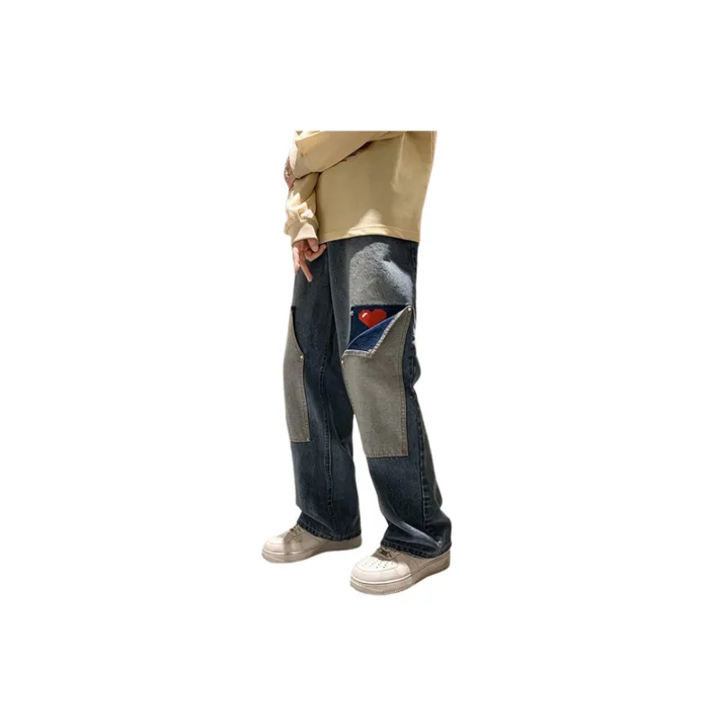 Retro Trendy Patch Pants-5