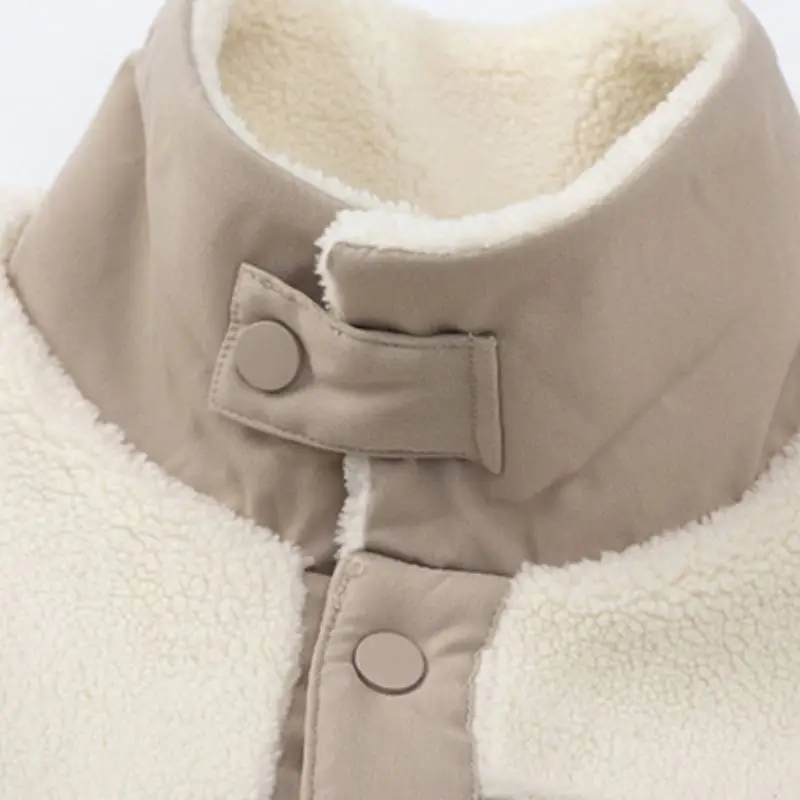 Retro Lamb Fleece Stitching Coat-6