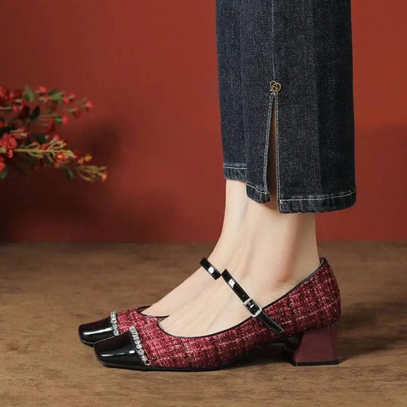Elegant Rhinestone Mary Jane Shoes-1