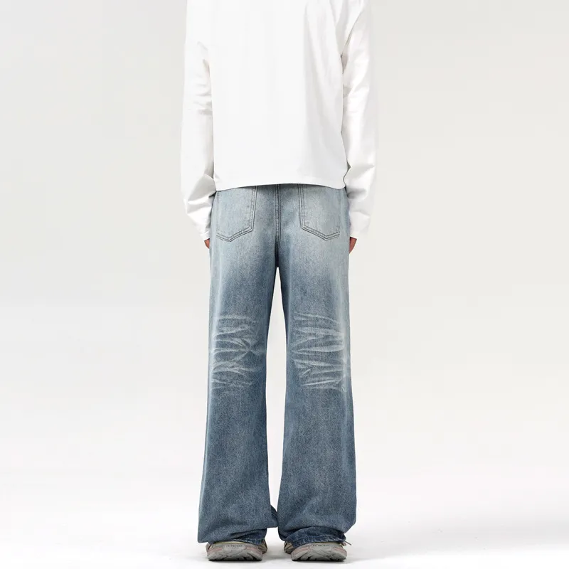 Fashion Washed Baggy Jeans-4