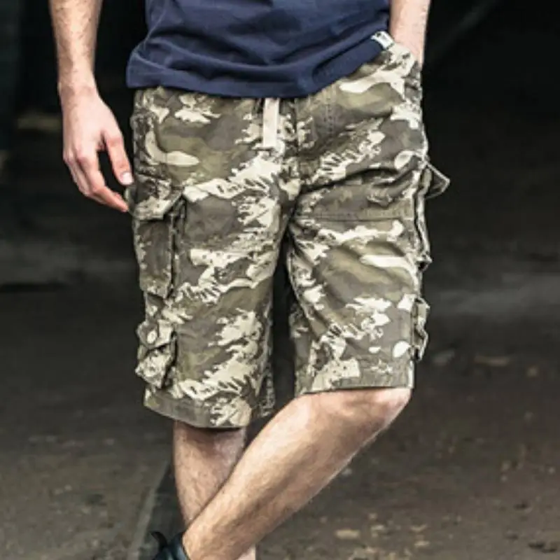 Loose Large Pockets Cargo Shorts-10
