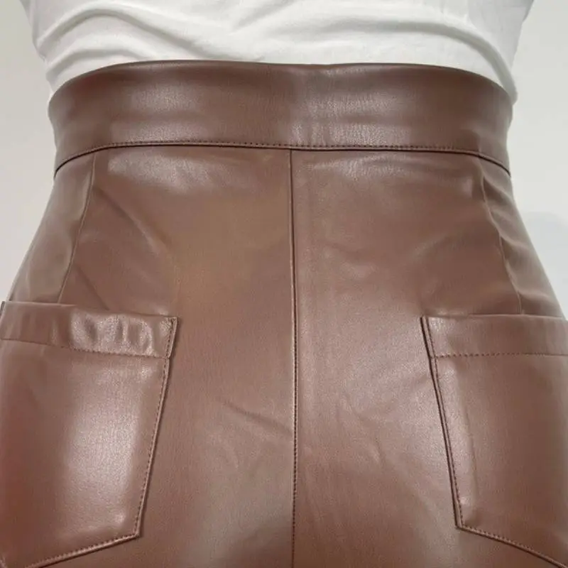 Fashion Casual Leather Pants-2
