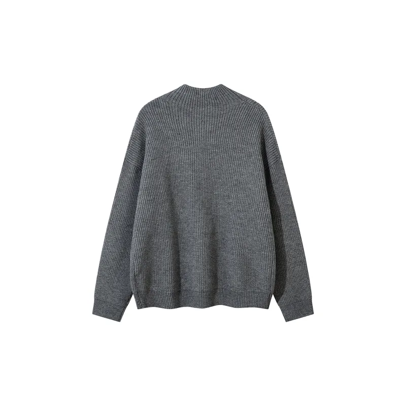 Basics Simple Polar Fleece Sweater-5