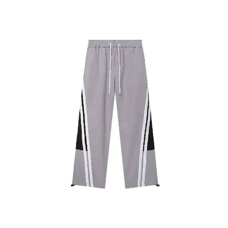 Loose Sporty Blended Synthetic Fabrics Casual Pants-0