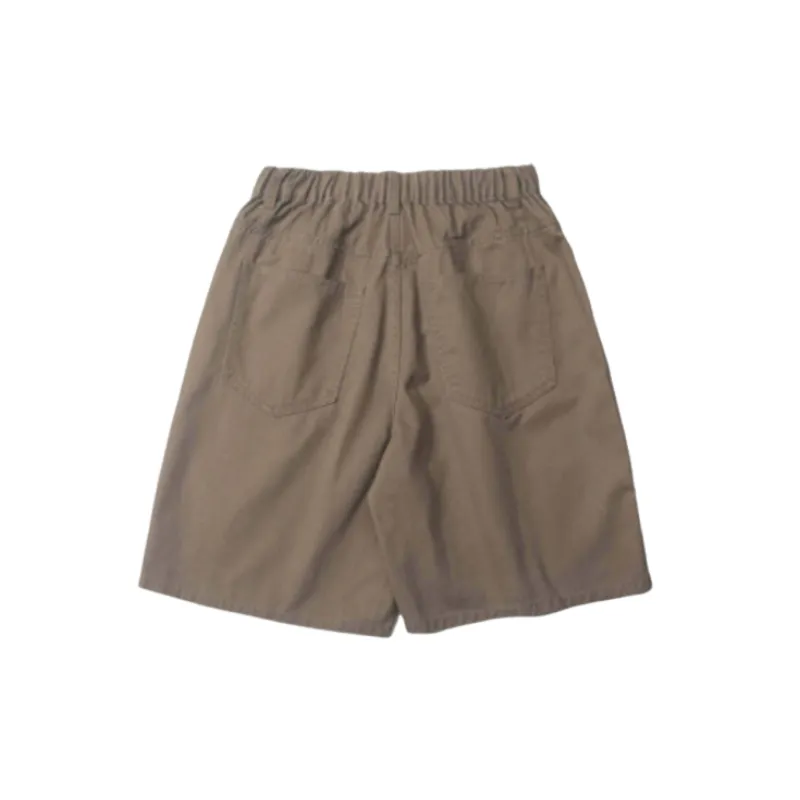 Simple Loose 100% Cotton Casual Shorts-1