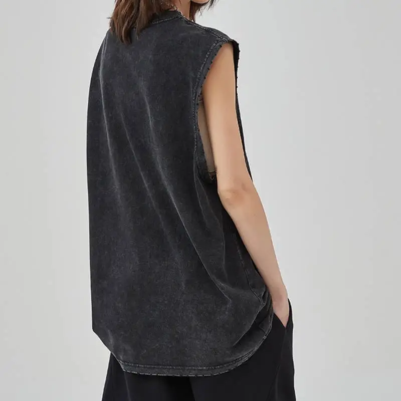 Retro Plain Cotton Vest-3