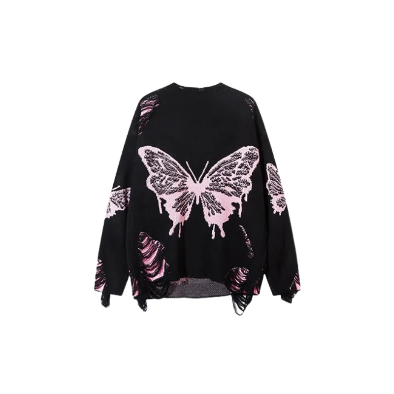 Hollow Out Graffiti Sweater-9