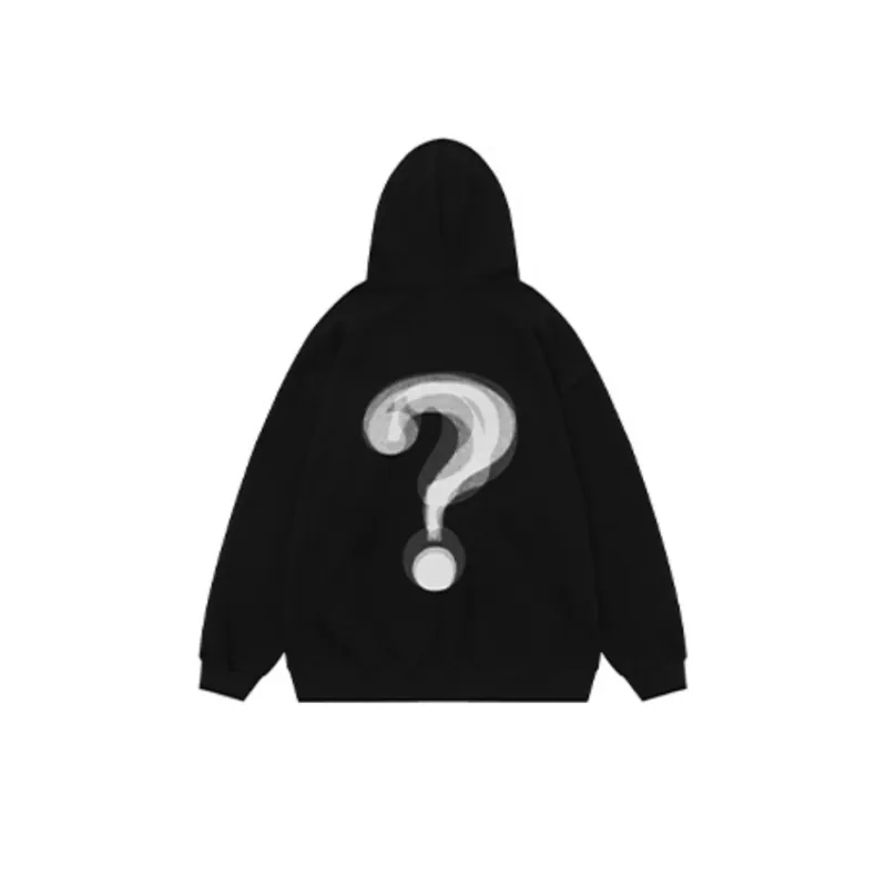 Retro Letter Printed Loose Hoodie-9