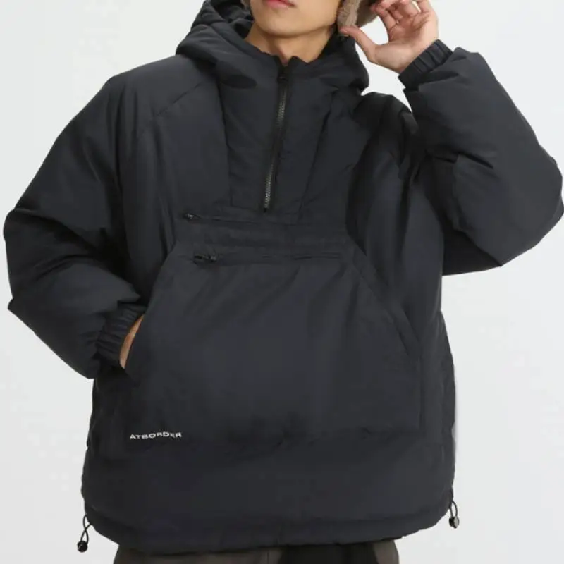 Casual Loose White Duck Down Jacket-2
