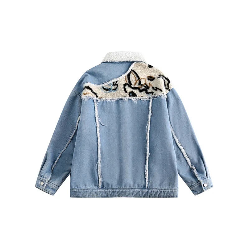 Street Niche Design Destructing Loose Cotton padded Jacket-1