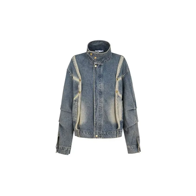 Retro Washed Denim Jacket-0