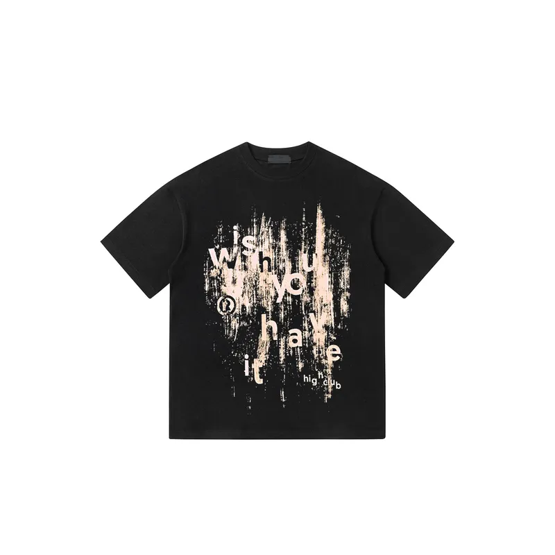 Ink Splashed Cotton T Shirt-8