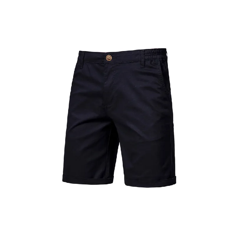 Simple Plain Cotton Casual Shorts Unisex-8