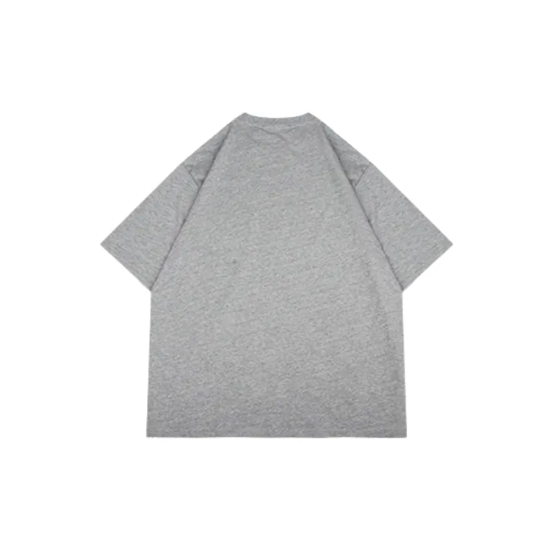 Retro Dark Cross Printed Washed Short sleeved T shirt-1